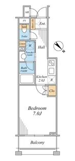 クオリア恵比寿ウエスト【2階】の間取り