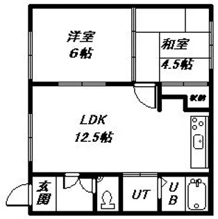 日の出マンションA・B【2階】の間取り