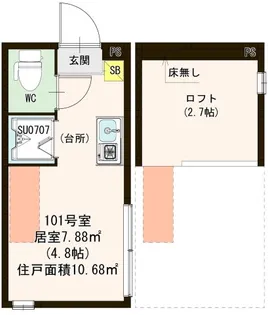 セントラルテラス町屋【1階】の間取り