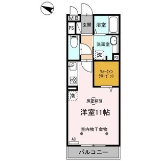 ロイジェントパークスレイクタウン D【1階】の間取り