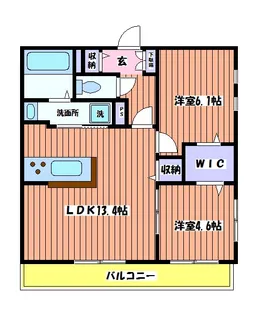 フィオーレ国立【1階】の間取り