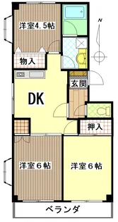 フローレス八幡III【2階】の間取り