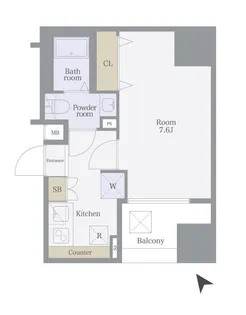 アイルプレミアム千駄木【6階】の間取り