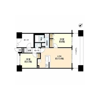 パークフラッツ横濱公園【9階】の間取り