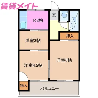 辻アパート【2階】の間取り