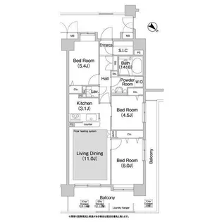 コンフォリア板橋仲宿【4階】の間取り