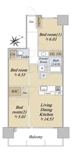 シティテラス八千代緑が丘ブリーズコート【14階】の間取り