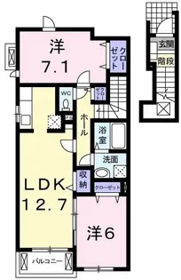 ニューユニゾン B【2階】の間取り