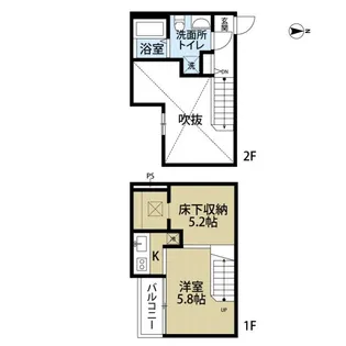 ショコラハウス二日市駅前【2階】の間取り