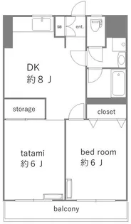 カーザ・ダ・リベイラ【1階】の間取り