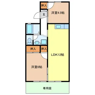 セジュール高貴【1階】の間取り
