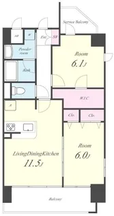 プリモパッソ川口【2階】の間取り