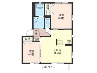コトリネ.コスモス【2階】の間取り