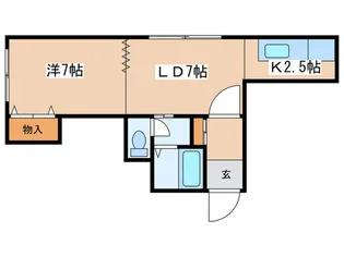 ティファニー北円山【1階】の間取り