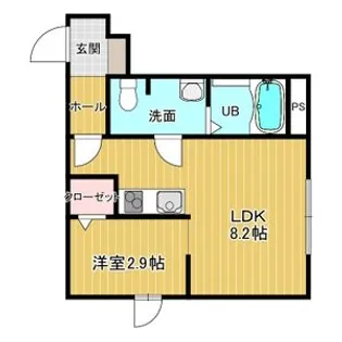 メリディアン神谷沢【3階】の間取り