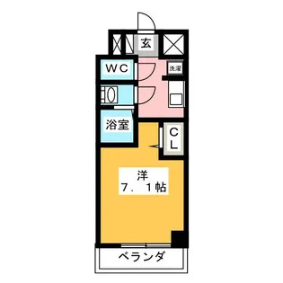 プレサンスTHE栄【10階】の間取り