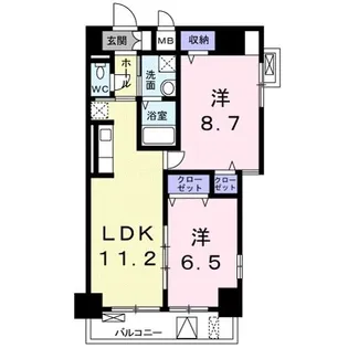 ヒラソル 瀬田【5階】の間取り