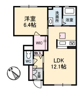 プロヌーブ原田町 A棟【1階】の間取り