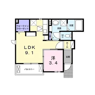 ブローム サマー【1階】の間取り