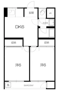 祐天寺グリーンマンション【3階】の間取り