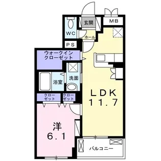 エスプランドル五香【4階】の間取り