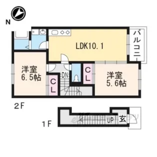 アンソレイエ【2階】の間取り