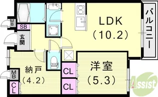 サンビルダープラス高羽ガーデン【1階】の間取り