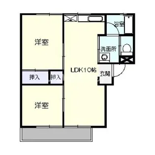 さくらハイツ大田原【2階】の間取り