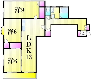 メッツレジデンス北松戸【3階】の間取り