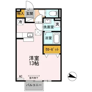 クレドール東尾道【1階】の間取り