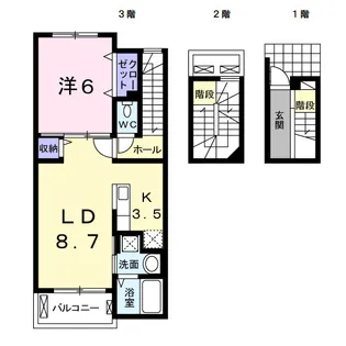 J・J・T【3階】の間取り