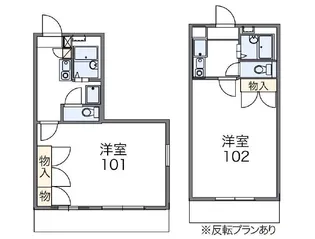 レオパレス三秀B【1階】の間取り