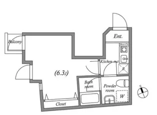 K’Sヴィラ中野B【3階】の間取り