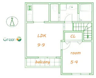 サン・ミロー【2階】の間取り