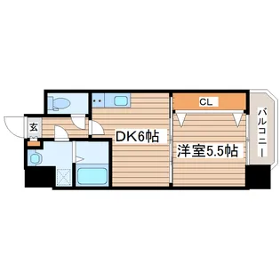 榴岡レジデンス壱番館【5階】の間取り