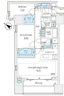 パークホームズ渋谷松濤【4階】の間取り