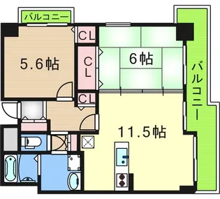 メゾンキコー住之江【7階】の間取り