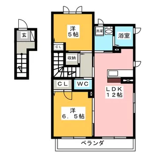 リヴ ハピネス【2階】の間取り