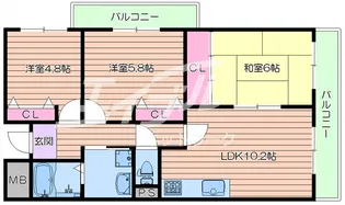 ウェルフェアー【3階】の間取り