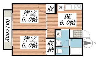 メイプルコート立川【2階】の間取り