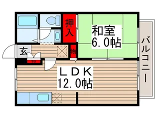 ビ-ラインA【1階】の間取り