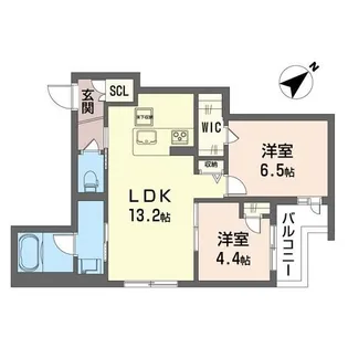 クライン ヴァルトI【2階】の間取り