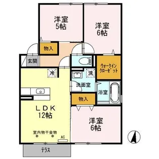 ラフィネ B【2階】の間取り
