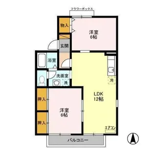 セジュール茂原公園 AB【2階】の間取り