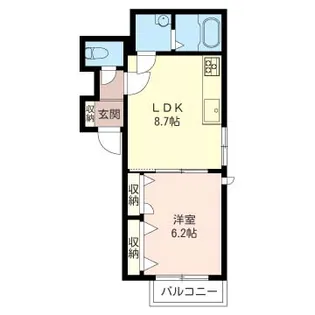 メルヴェーユ奥沢【1階】の間取り