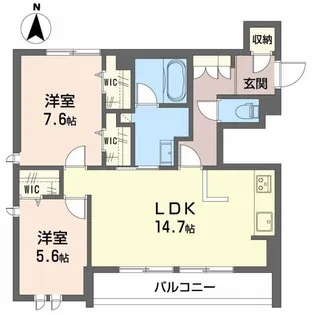 ロンサール・ブラン【2階】の間取り