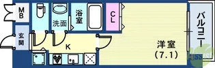 KDXレジデンス三宮【5階】の間取り