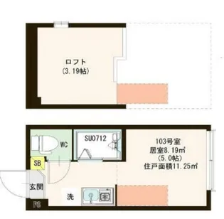 ハーモニーテラス大倉山【1階】の間取り