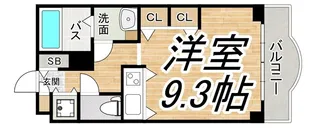 シュエット吉本【9階】の間取り