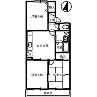 セジュール浅田【1階】の間取り